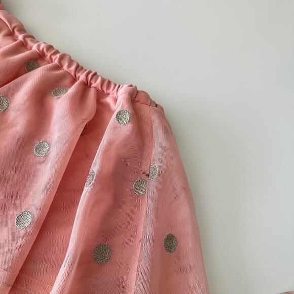 handmade pink and silver mesh polka dot bandeau - Picture 7 of 7